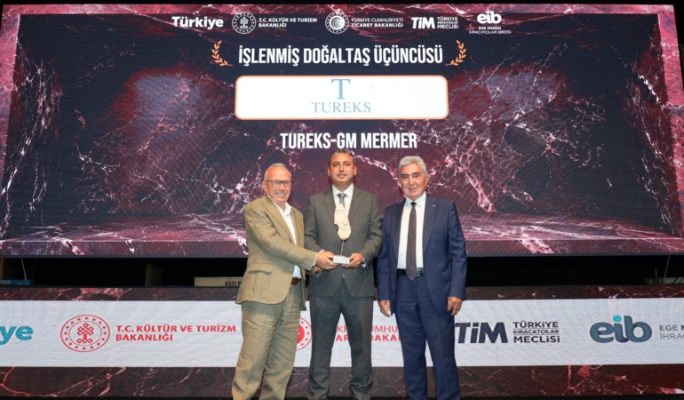Tureks Doğal Taş İhracatındaki 2025 Performansıyla Ege’de 4 Ödül Kazandı