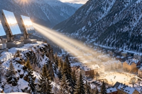 Norveç'in Rjukan Kasabasında Kış Karanlığı Dağ Yamacındaki Dev Aynalarla Aşılıyor