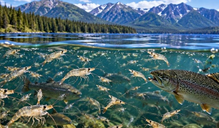 Montana Flathead Gölü’nde Balıkları Beslemek İçin Salınan Karidesler Besin Ağını Değiştirdi